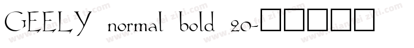GEELY normal bold 20字体转换